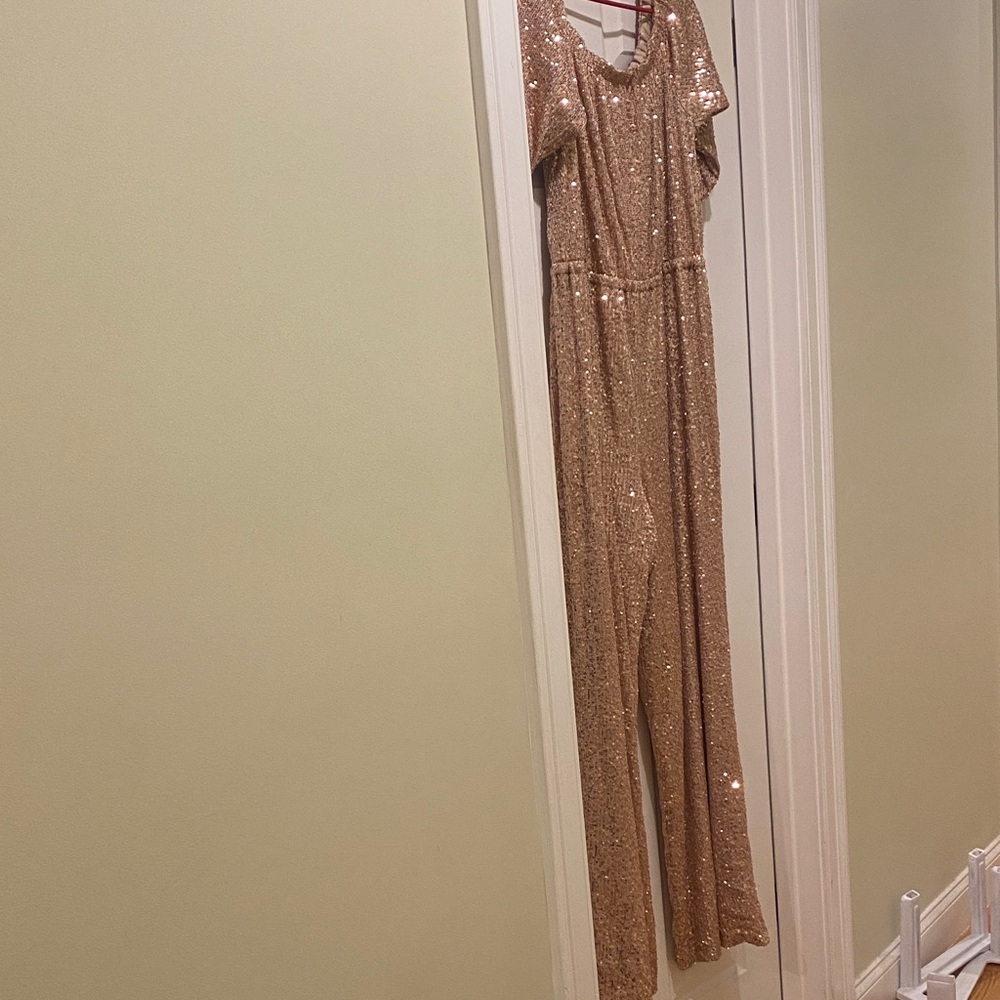 Sparkling Gold Sequin Jumpsuit